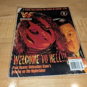 Kane Paul Bearer WWE Magazines March 1998 Issue WWF VTG Wrestling